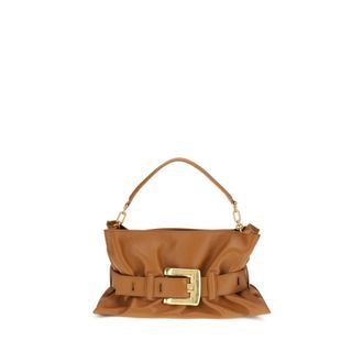 Balmain Brown Calf Leather Bos Taurus Shoulder Womens Bag