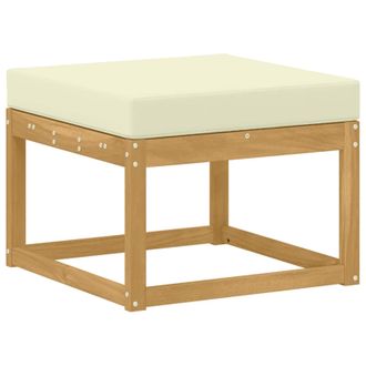 vidaXL Hocker Exterior Madera De Acacia S&oacute;lida Blanco Vidaxl