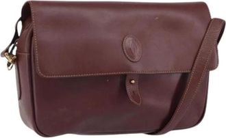 Cartier Pre-owned Cross Body Bags, female, Red, Size: ONE SIZE Pre-owned Leather Shoulder Bag