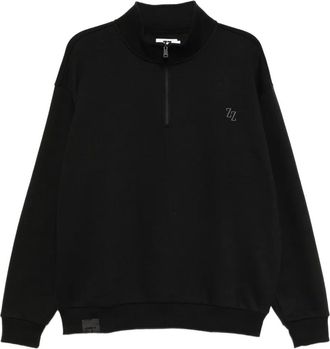 Izzue logo embroidered sweaters - Black