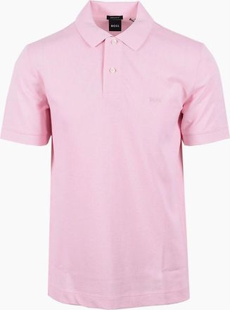 HUGO BOSS Mens Boss Black BOSS PALLAS POLO OPEN PINK - Size: 42
