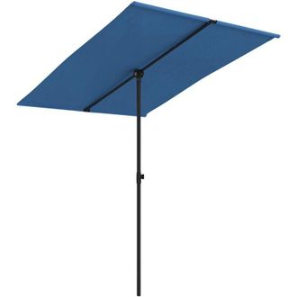 vidaXL Sombrilla De Jard&iacute;n Con Palo De Aluminio Azul Azure 2x1,5 M Vidaxl