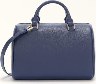Furla Mialissa Borsa Boston S Blu Reale Pelle Di Vitello Granata Donna