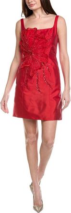 Adrianna Papell 3D Floral Beaded Cocktail Dress