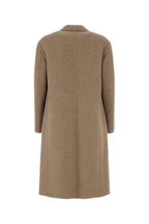 The Row Womens Fedra Coat Beige Cashmere Cotton