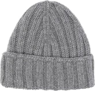 Dell'Oglio ribbed beanie hat - Grigio