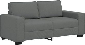 vidaXL Sof&aacute; De 2 Plazas De Tela Gris Oscuro 140 Cm Vidaxl