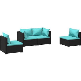 vidaXL Furniture Limited - Set De Muebles De Jard&iacute;n 4 Pzas Y Cojines