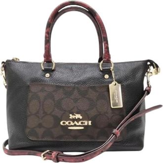 Coach Pre-owned Signature Handbag - Dames - Vintage Handtas - Veelkleurig - ONE Size - Leer - Vintage