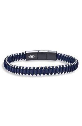 Eye Candy Los Angeles Dante Cord Wrap Leather Bracelet in Blue at Nordstrom Rack