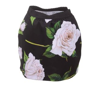 Dolce & Gabbana Short Skirts, female, Black, Size: S Roses Mini Skirt