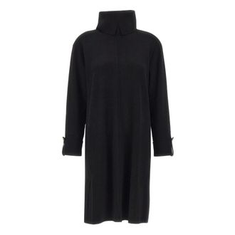 Elena Miro Viscose Blend Knit Dress - Dames - Kleedjes - Zwart - L - Kleedjes