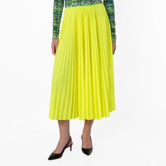 Valentino Garavani Vlogo Pleated Midi Skirt