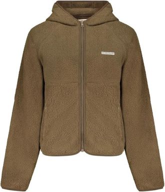 Guess Polyester Sweatshirt - Dames - Zomerjassen - Bruin - XS - Polyester - Jassen