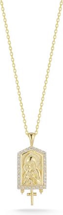 Glaze Jewelry Sterling Silver Religious Mary Necklace