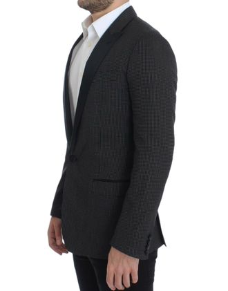 Dolce & Gabbana Mens Black Wool Slim Martini Blazer Clothing