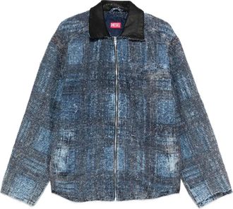 Diesel D-Ivar-S1 geruit jack met patroon - Blauw