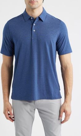 Johnston & Murphy XC Apex Performance Polo in Navy Heather at Nordstrom, Size Xxx-Large