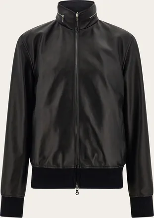 Ferragamo Men Reversible nappa blouson Black