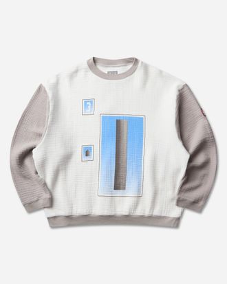 Cav Empt Men s AS Cylinder Gauze Crewneck Sweatshirt White