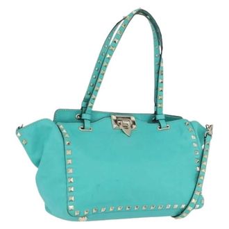 Valentino Pre-owned Vintage Handtas - unisex - Vintage Handtas - Groen - ONE Size - Leer - Vintage