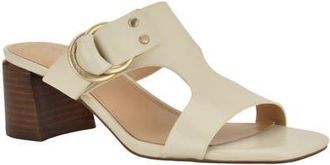 Calvin Klein Vevia Slide Sandal in Ivory Leather at Nordstrom, Size 6.5