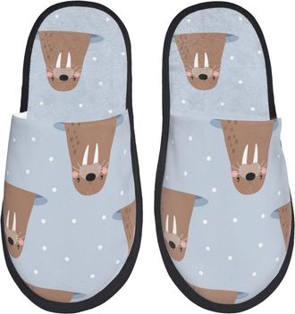 Generic Fluffy Slipper Playful Walrus Wonders Print Lightweight Womens Slippers Soft Breathable Hotel Slippers Travel Indoor M