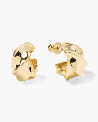 Melinda Maria Womens With A Twist Hoops Earrings In Gold