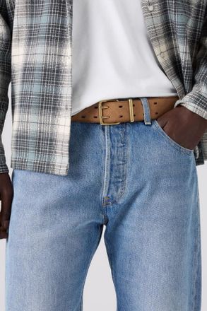 Levi's Potrero Double Prong Belt - Men - 100 - Brown / Bison