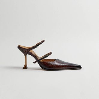 Miista Womens Shari Mules In Brown Snake