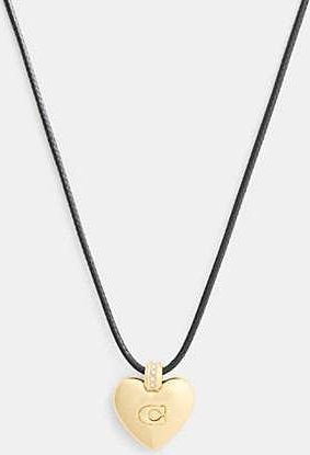Coach Signature Heart Cord Pendant Necklace