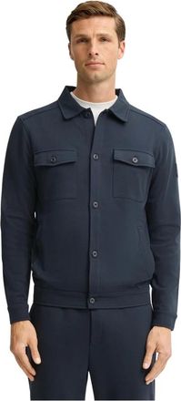 Joop Sportieve jas met knoopsluiting - Heren - Zomerjassen - Blauw - XL - Katoen - Jassen