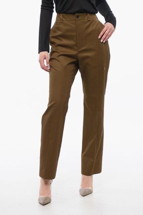 Saint Laurent Pantaloni a Gamba Dritta con Pince Saint Laurent