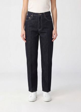 Fabiana Filippi Jeans straight a vita alta in denim di cotone con monile