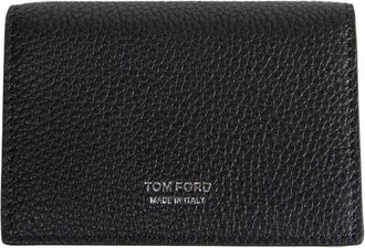 Tom Ford Zachte Leren T Line Business Cardhouder - Heren - Portefeuilles - Zwart - ONE Size - Leer - Accessoires