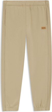 HUGO BOSS Cotton-terry sweatpants with logo badge