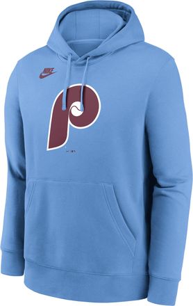 Nike Philadelphia Phillies Cooperstown Logo Club Nike Mens MLB Pullover Hoodie in Blue | NKDK4EYPHP-9N3