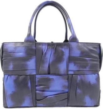Bottega Veneta Pre-owned Leren Handtas - Dames - Vintage Handtas - Blauw - ONE Size - Leer - Vintage