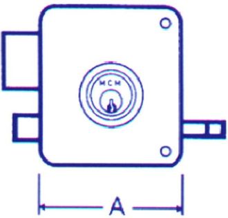 MCM Mcm - Cerradura Sobreponer 2525p- 80-izqda Pintada Cilindro Perfi