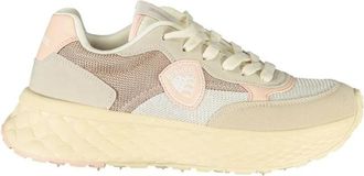 Blauer Polyester Sneaker - Dames - Sneakers - Beige - 40 EU - Polyester - Schoenen