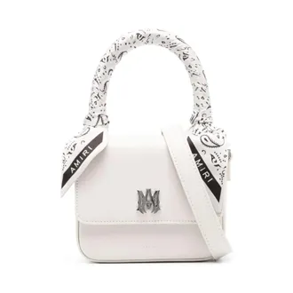 Amiri Handbags, female, Beige, Size: ONE SIZE White Leather Handbag