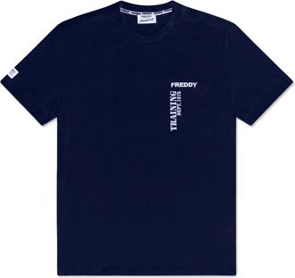 Freddy T-shirt da Uomo in Cotone con Grafica in Rilievo