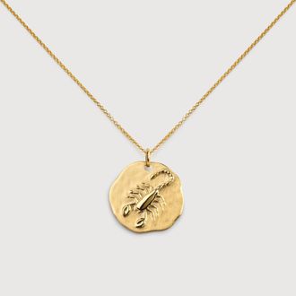 Monica Vinader Gold Scorpio Zodiac Chain Necklace