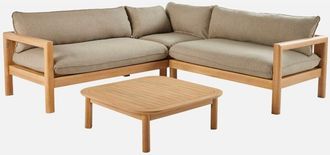 Sweeek Conjunto De Jard&iacute;n De Esquina De Madera De Acacia, 5 Personas