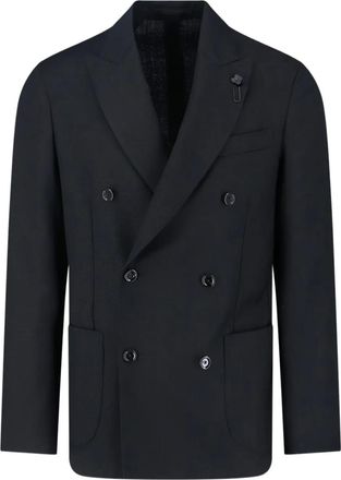 Lardini Blazer met dubbele rij knopen - Zwart