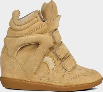 Isabel Marant Bekett Suede High-Top Platform Sneakers