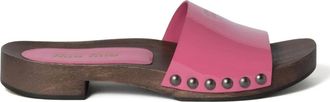 Miu Miu Sandali slides con stampa - Rosa