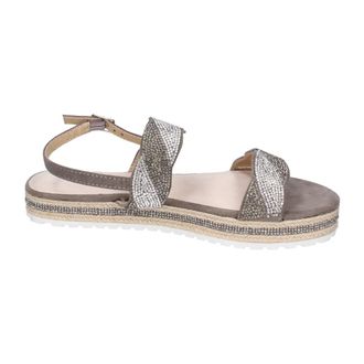 Caf&egrave;noir Flat Sandals, female, Gray, Size: 7 US sandali Poliestere