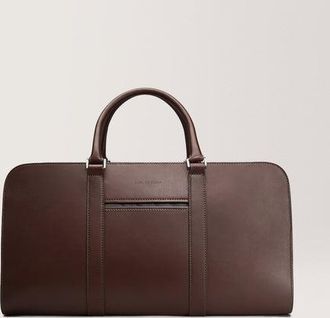 Carl Friedrik Rigid Weekender - Vacchetta Leather - Dark Brown