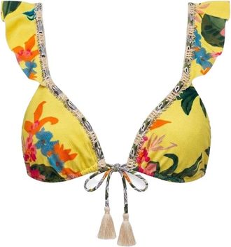 Del Maar Namaka Bikini Top - Dames - Bikinis - Geel - XS - Nylon - Badmode